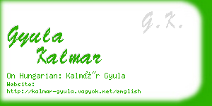 gyula kalmar business card